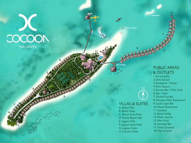 Cocoon Maldives mapa