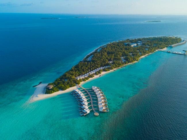 Dhigali Maldives - letecký pohled
