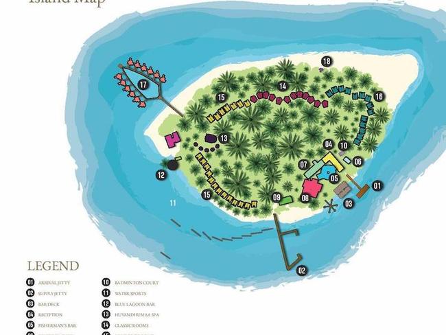 Fihalhohi island resort mapa