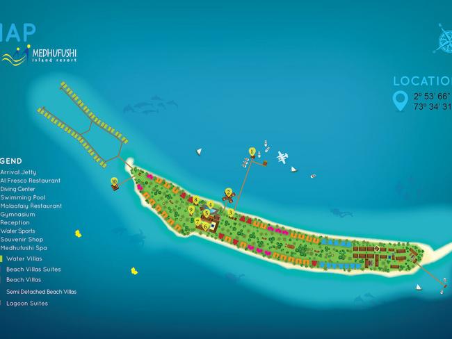 Medhufushi island resort mapa