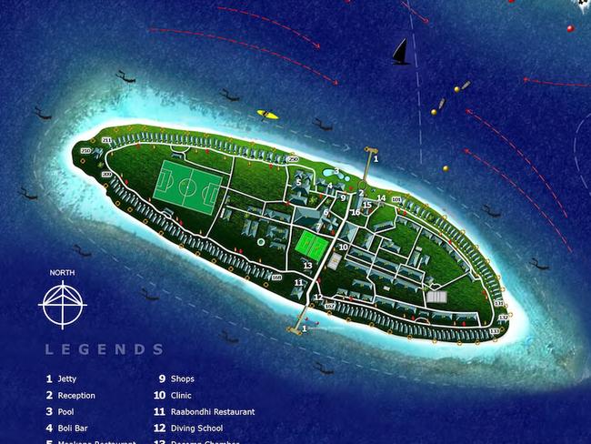 Royal island resort mapa