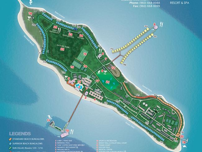 Sun island resort mapa