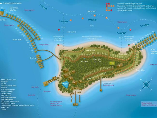 Velassaru Maldives mapa resortu